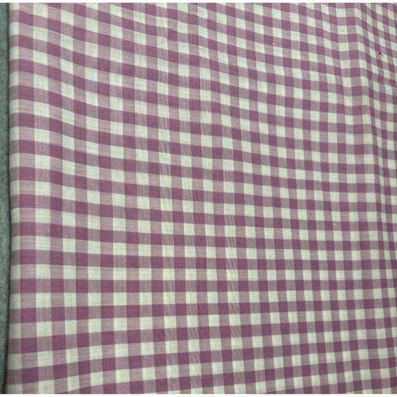 Purple & White Gingham Fabric 34" x 36" Cotton Blend Plaid Sewing Crafting Mater - Picture 1 of 4